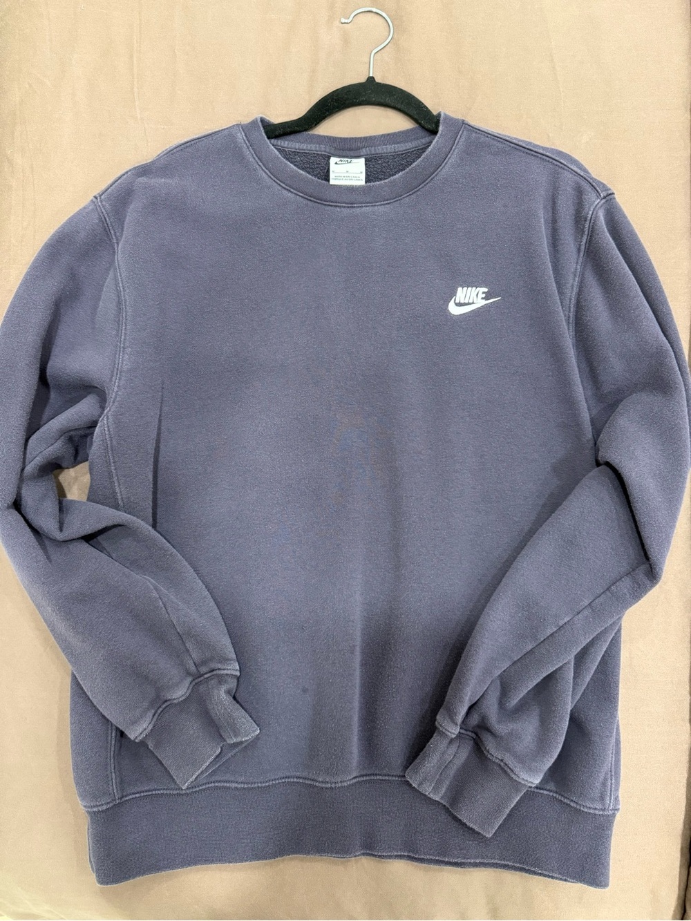 Nike Men's Crewneck Sweatshirt in Dusty Purple with White Logo
